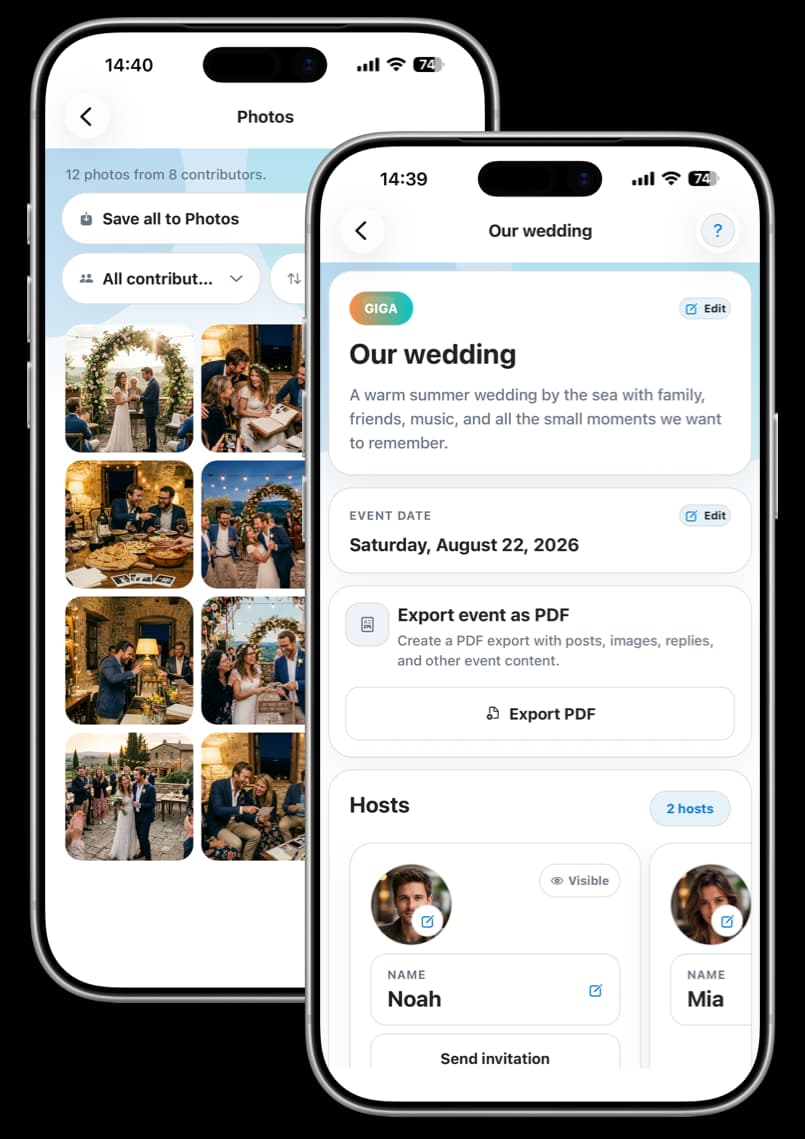 Memofreeze app preview on a smartphone
