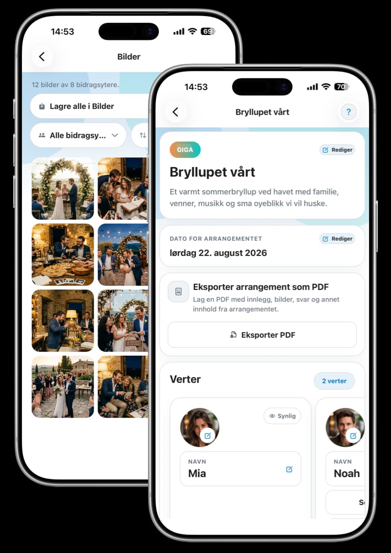 Forhåndsvisning av Memofreeze-appen på en smarttelefon