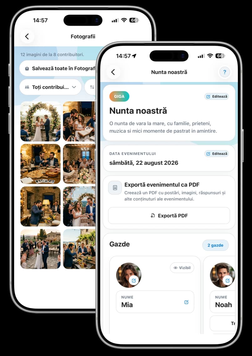 Previzualizare Memofreeze pe un smartphone