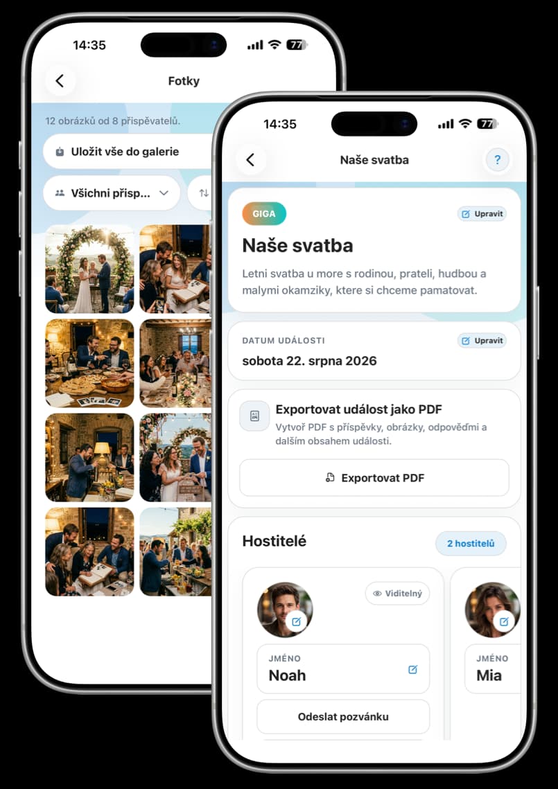 Náhled aplikace Memofreeze na smartphonu