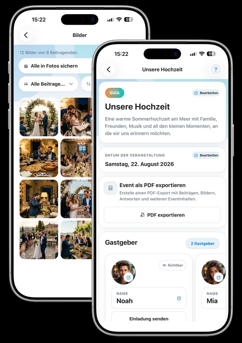 Memofreeze App-Vorschau auf einem Smartphone