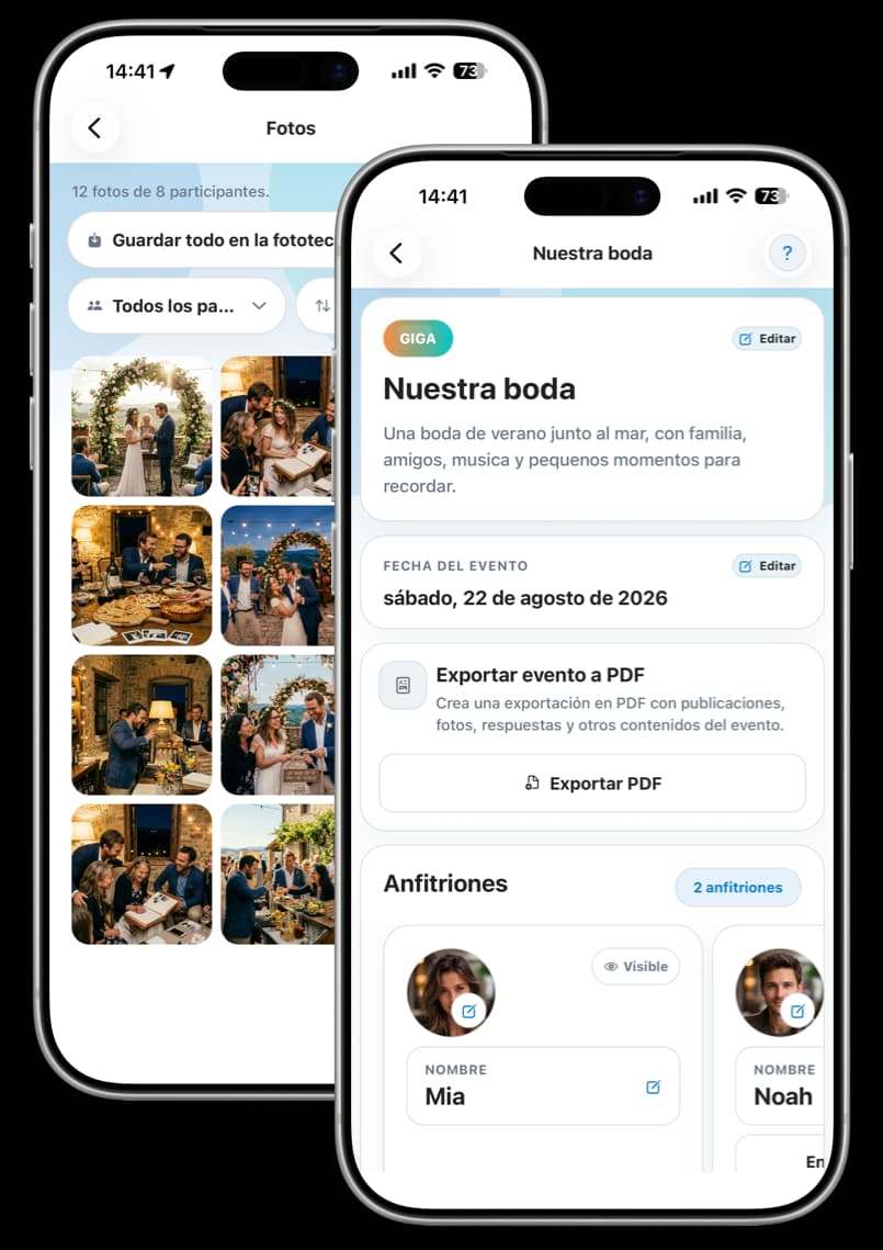 Vista previa de la app Memofreeze en un smartphone