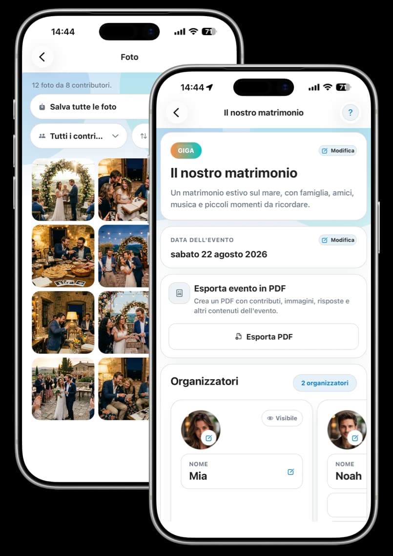 Anteprima dell'app Memofreeze su uno smartphone