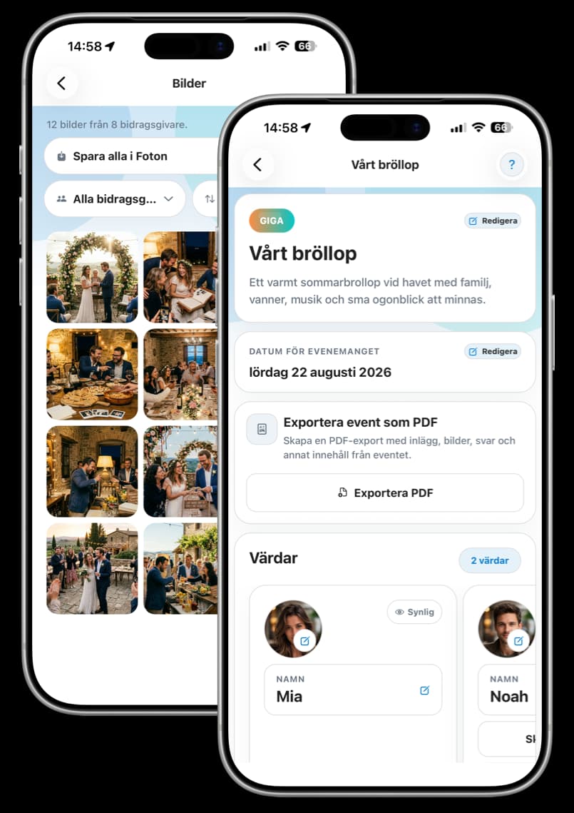 Förhandsvisning av Memofreeze-appen på en smartphone